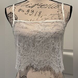 NWT Divided H&M Ivory Lace Cropped Top/Bralette